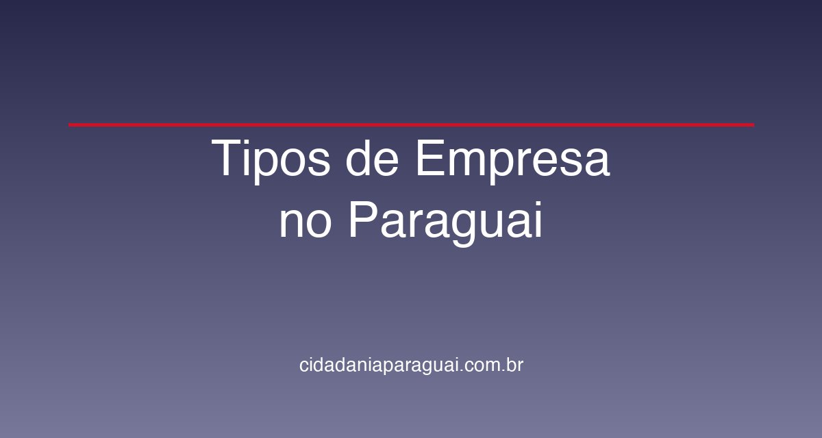 Tipos de Empresa no Paraguai: SRL, SA e EI